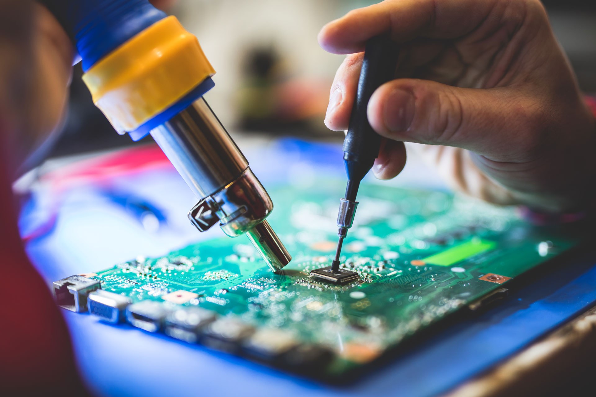 soldering PC board